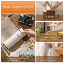 110V/220V Portable Electric Tea Coffee Kettle Tea Coffee Kettle Travel Boil Water StewableThermal Bottle English Menu
