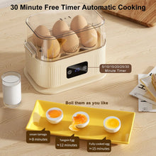 Egg Steamer Electric Egg Boiler 6 Eggs Capacity Electric Egg Steamer with Timer and Auto Shut-Off Electric Rapid Egg Cooker