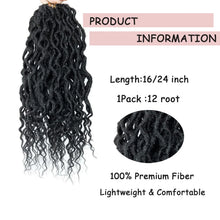 Boho Goddess Locs Crochet Hair with Curly Ends 4Packs Pre-looped Crochet Locs for Black Women Dreadlock Synthetic Crochet Braids