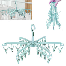 24 Clips Folding Clothes Dryer Rotatable Hanger Windproof Socks Underwear Drying Rack Home Storage Laundry Rack New Dropshipping