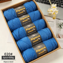 500g Alpaca Wool 245 Chunky Knitting Yarn Multi-Color Autumn and Winter Fashionable Gift for Men and Women DIY Knitting Material Kit for Warm Sweaters, Coats, Scarves, Hats, Gloves, Leg Warmers, Knee Pads Yarn Balls 5Pcs/Pack