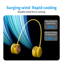 Lenovo Neck-Worn Fan Portable Wearable Personal Fan USB-Charged With 5 Speeds Foldable Cooling Fan for Students Children