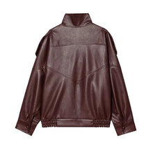 MUJER Faux Leather Jackets for Women Oversize Women's Bomber Jacket Fashion Winter Womens Coats Outerwears Demi-season Jackets