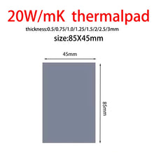 Great 24w 22w 20w 18.6w 16.5w OEM thermal pad for GPU CPU  Heatsink Cooling Conductive Silicone Pad thickness 0.75 1.25 1.75mm