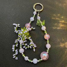 Summer Colorful Beaded Phone Chain Bag Car Key Pendant Earphone Case Accessories For Phone