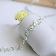 3 Meters Water Soluble Embroidery Flower Lace Trim Patches for Clothing Floral Appliques Lace Trimming DIY Clothes Accessories