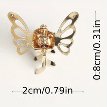 10 piezas de mini pinzas para el cabello con diseño de mariposa hueca, estilo retro para flequillo, accesorios decorativos para mujeres y niñas