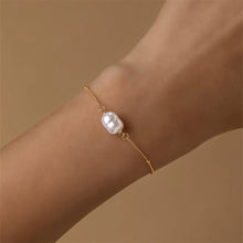 AIDE 925 Sterling Silver Bracelet Sparkling Zircon Flower Cross Baroque Pearl Hand Lady Mother's Day Bracelet Jewelry Pulsera