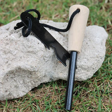 Portable outdoor flint, equipped with outdoor survival tools such as magnesium sticks, firearms, wooden handles, and flint stick