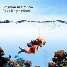 Luminous Green Mini Diver Kawaii Simulated Floating Frogman for Aquarium Ornaments Fish Tank Decoration Aquarium Accessories