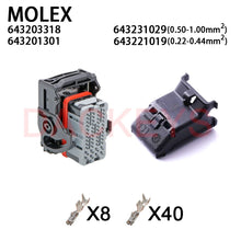 1 JUEGO 64320-3311 64320-3318 64320-3319 64320-3315 643201301 Conector automotriz CMC para ECU Molex de 48 pines, receptáculo para mazo de cables