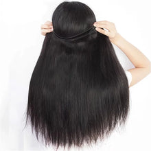 Straight Human Hair Bundles Remy Brazilian Hair Weave Bundles 3PCS Natural Black 14-30 Inch Hair Extensions