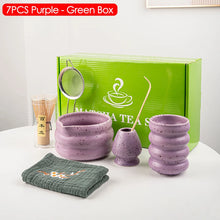 4/6/7PCS Japanese Matcha Set with Ceramic Bowl Bamboo Matcha Whisk and Tea Scoop for DIY Tea-making Tools Accessories