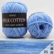 1 ud. 50g Hilo de algodón de leche para tejer Hilo de ganchillo Hilo tejido a mano DIY para suéter, bufanda, gorro, calcetines, manta, amigurumi 120M