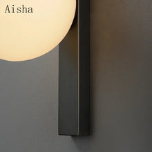 Minimalist Wall Lamp Glass Ball Wall Sconce for Home Bedroom Bedside Lamp Hotel Aisle Living Room Background Wall Light Fixtures