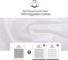 100% Egyptian Cotton Fitted Sheet with Elastic Bands, 400TC Pure Cotton Mattress Covers, Non Slip Adjustable Bed Sheets 140/160