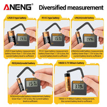 Universal Digital Battery AA/AAA/1.5V/9V/C/D 3.7V Lithium Battery Tester ANENG 168Max CR2032/LR44 Button Battery Detection Tools