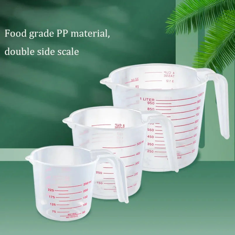 250/500/1000ML Easuring Cup Silicone Measuring Cups and Spoons Plastic Jug Digital Kitchen Scale Baking Tools Timer Accessories