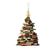 Christmas Ornament Creative Book Tree 2D Flat Acrylic Christmas Decoration Car Ornament Festive Holiday Home Decor