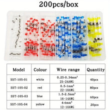 Waterproof Heat Shrinkable Solder Ring Terminal Kit - Available in 50/100/200/250pcs Combination Boxes for Easy Connections