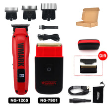 WMARK NG-1205 Hair Trimmer for Men DLC T-Blade 7000RPM LCD Display Finishing Machine Cordless Low Noise Professional Barber