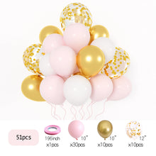 Kit de arco de globos rosa y blanco de 111 piezas, guirnalda de globos rosa y dorado, globos de confeti en tonos pastel rosa, blanco y dorado para cumpleaños de niñas