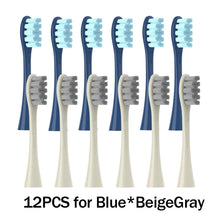 12PCS Vacuum Sealed Packed Replacement Brush Heads for Oclean X PRO/ Z1/ F1/ One/ Air 2 /SE Soft DuPont Deep Cleaning Nozzles