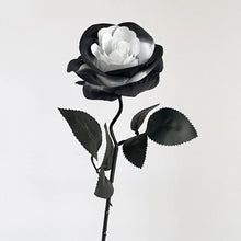 5pcs Black&Red Artificial Rose Flowers Branch Gothic Fake Flower Bouquet for Home Wedding Party Halloween Decor