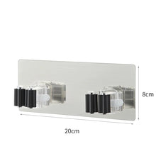 Adhesive Multi-Purpose Hooks Kitchen Bathroom Wall Mounted Mop Organizer Holder Brush Broom Organizer Holder Strong Hanger