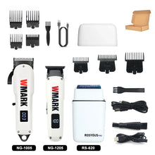 WMARK NG-1205 Hair Trimmer for Men DLC T-Blade 7000RPM LCD Display Finishing Machine Cordless Low Noise Professional Barber