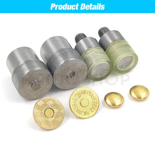 10sets/lot 14-18mm Rivets Magnetic Buttons Fasten Leather Craft Mould Fastener Snaps Installation Punch Tool Mould Accessories
