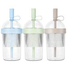 1/2/3pcs Coffee Cup With Lid Reusable 17oz Drink Mug Cold Drink Tumbler Transparent Straw Cup Tea Milk Mug For Home Office Gym