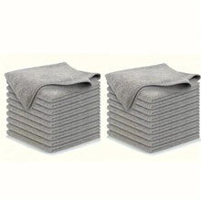 Light gray cleaning cloth set, with highly absorbent, soft and stain-removing fabric