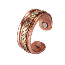 Vinterly Twisted Adjustable Ring Women Health Energy Magnetic Therapy Rose 5mm Finger Open Cuff Wedding Bands Magnets Jewelry
