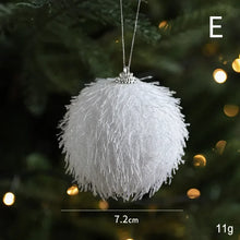 1PCS 8cm White Christmas Ball Christmas Tree Hanging Pendant Flower Foam Snow Balls for Home Xmas Decoration New Year