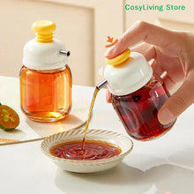 Press Type Seasoning Storage Bottle 100ml Cooking Oil Jar Glass Bottle Spice Metered Oil Control Bottle