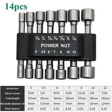9/14/23pcs/set 5mm-13mm Hex SocketS Sleeve Nozzles Nut Driver Set Power Nuts Driver Socket Screwdriver Set Bits Sets Tools