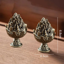 Quemador de incienso vertical, mini soporte de incienso hueco de aleación, adorno de mesa portátil, quemador de aromaterapia para el hogar, decoración de escritorio