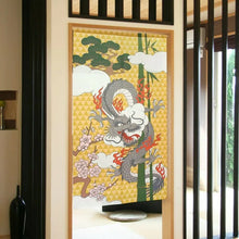 Traditional Chinese Dragon Flying on The Cloud Noren Curtains Japanese Style Doorway Curtain Panel Door Room Divider Curtains