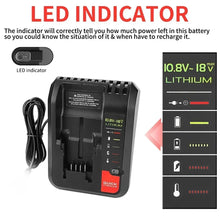 For black decker charger Li-ion Battery Charger Porter Cable 10.8V 14.4V 18V 20V PCC690L L2AFC FMC690L FMC688L 686L B&D