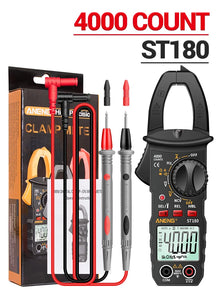 ANENG ST180 AC Current Clamp Meter  Digital 4000 Counts Multimeter Ammeter Voltage Tester Car Amp Hz Capacitance NCV Ohm Tool