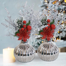 XIYA FLOWER Unique Geometric Vase Modern and Minimalist Style Ceramic Craftsmanship Gold Silver Festival Home Decor