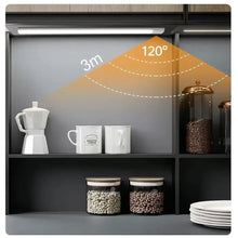 Night Light 20/30/40/60CM Motion Sensor Light Wireless USB LED Cabinet Light Wardrobe Lamp For Kitchen Cabinet Bedroom Wardrobe