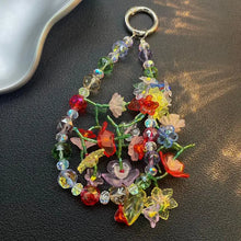 Summer Colorful Beaded Phone Chain Bag Car Key Pendant Earphone Case Accessories For Phone