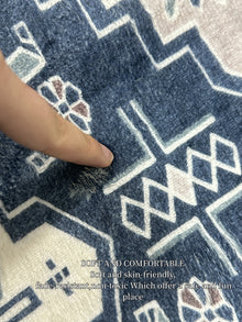 VIKAMA Semi-Circular Floor Mat with Mandala Floral Design, Machine Washable, Suitable for Entryway, Bedroom, and Bathroom Use