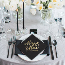 100PCS Mr&Mrs Wedding Paper Napkins Disposable 3-PLY 10inch Bronzing Cocktail Beverage Dessert Napkins for Wedding Anniversary