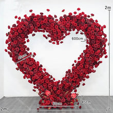 Red Heart-Shaped Artificial Rose Arrangement for Wedding and Proposal Decor - image 10