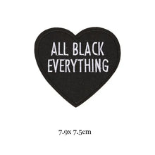 1pc Black White Biker Patches for Clothes Iron on Clothing Letter Appliques Skull Star Stripes Embroidered Sticker Round Badge