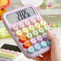 1pc 12-digit large LCD display and big round button desktop calculator for flexible keyboard calculator for office, school