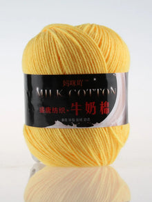 1 ud. 50g Hilo de algodón de leche para tejer Hilo de ganchillo Hilo tejido a mano DIY para suéter, bufanda, gorro, calcetines, manta, amigurumi 120M